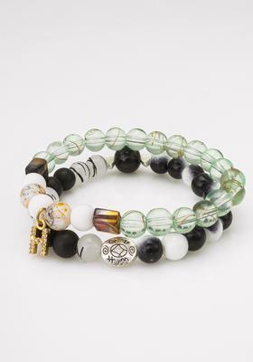 Multicolor Mirror Work Alloy Bracelet