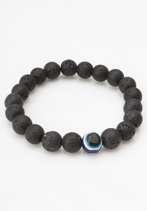 Black Beads Alloy Bracelet