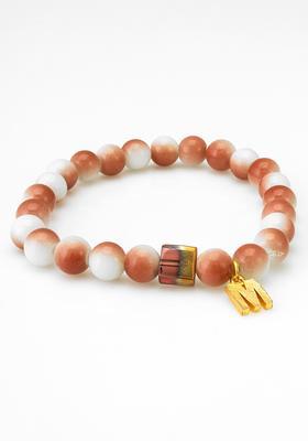 Orange Beads Alloy Bracelet