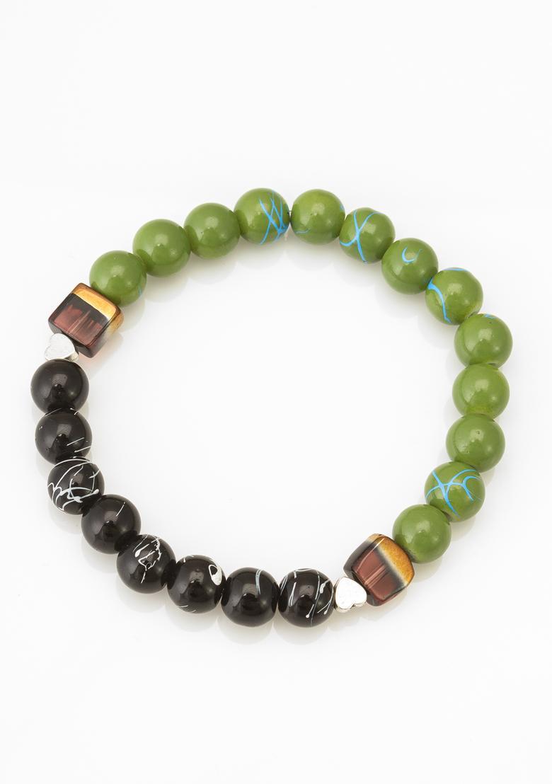 Multicolor Beads Alloy Bracelet - Indya
