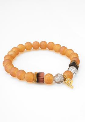 Orange Beads Alloy Bracelet