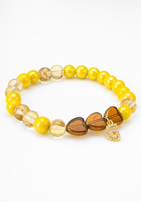 Yellow Beads Alloy Bracelet