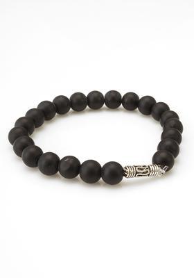 Black Beads Alloy Bracelet