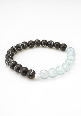 Black Beads Alloy Bracelet