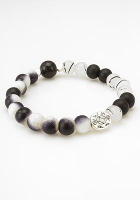 Black Beads Alloy Bracelet