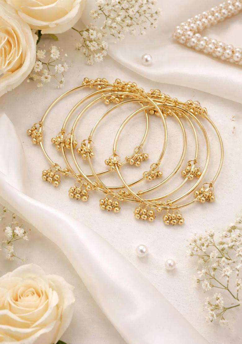 Golden Brass Bangle - Indya