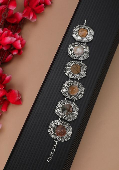 Multicolor German Silver Bracelet