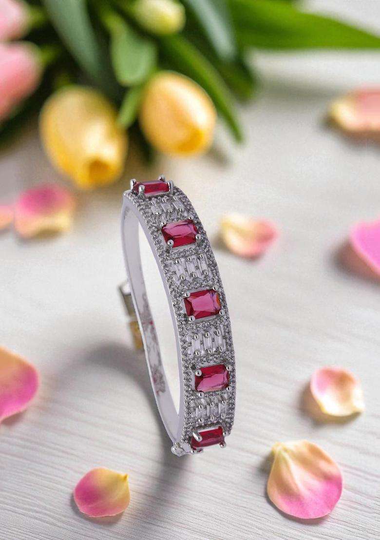 Magenta Brass Bracelet - Indya