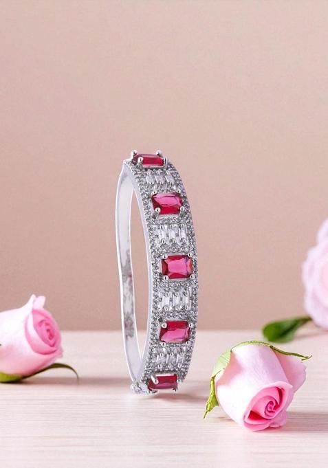 Magenta Brass Bracelet