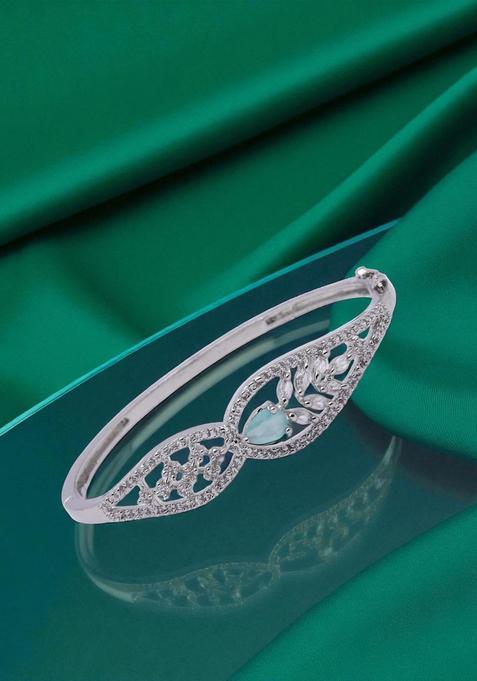 Turquoise Blue Brass Bracelet