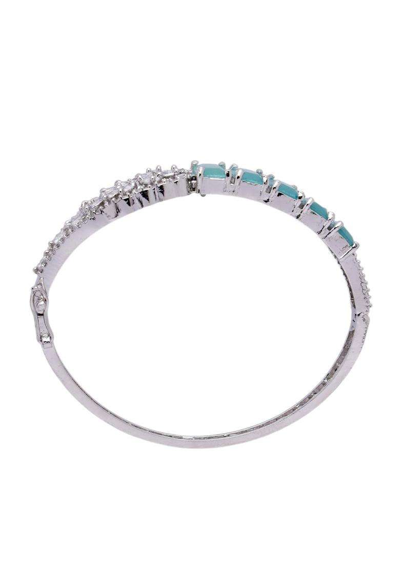 Turquoise Blue Brass Bracelet - Indya