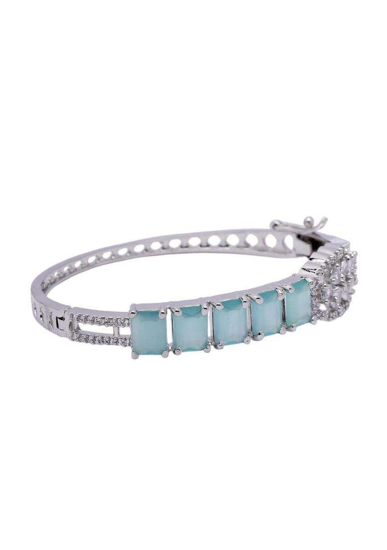 Turquoise Blue Brass Bracelet - Indya