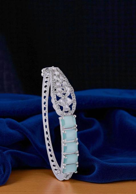 Turquoise Blue Brass Bracelet