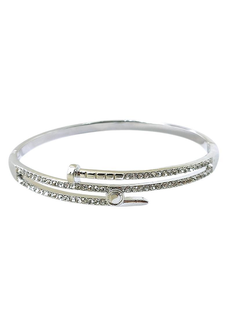 Silver Alloy Bracelet - Indya