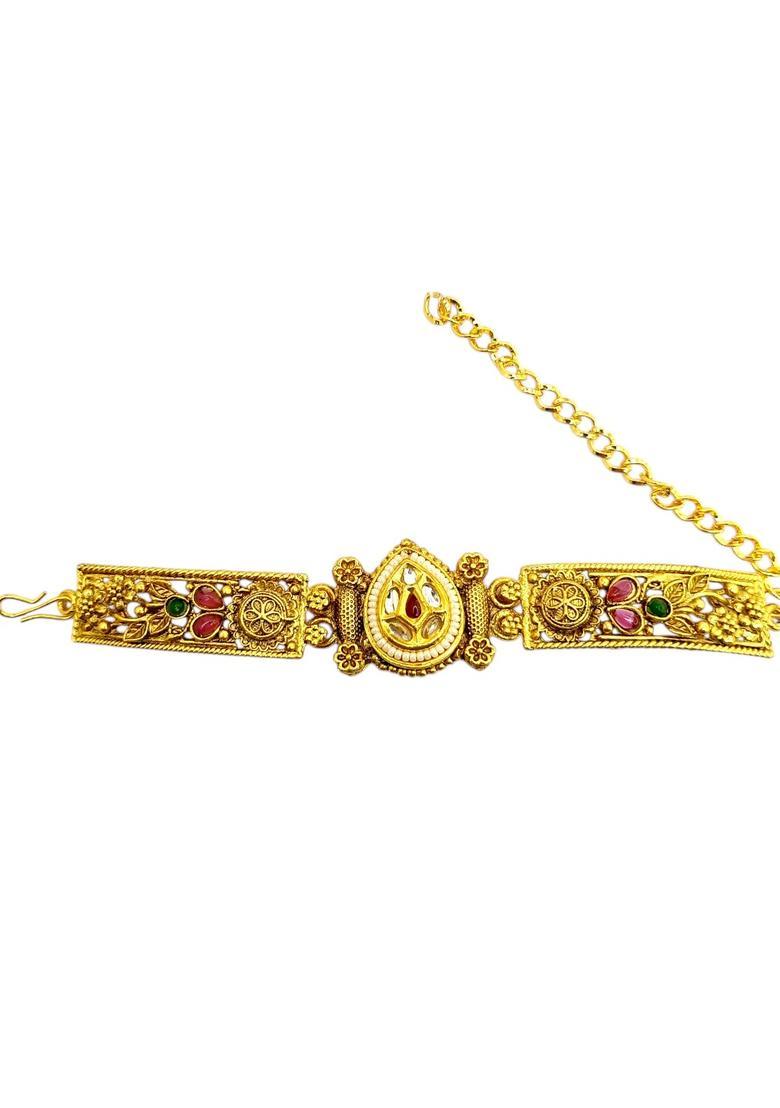 Golden Alloy Bracelet - Indya
