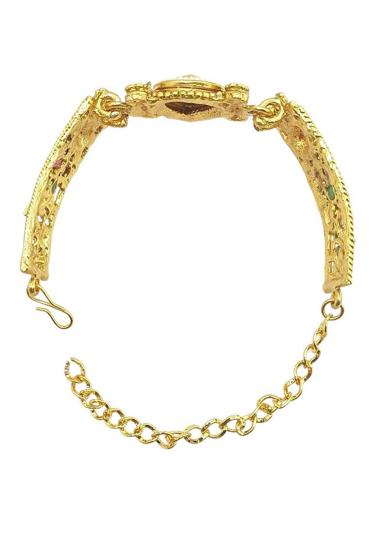 Golden Alloy Bracelet - Indya
