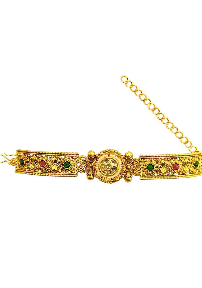 Golden Alloy Bracelet - Indya