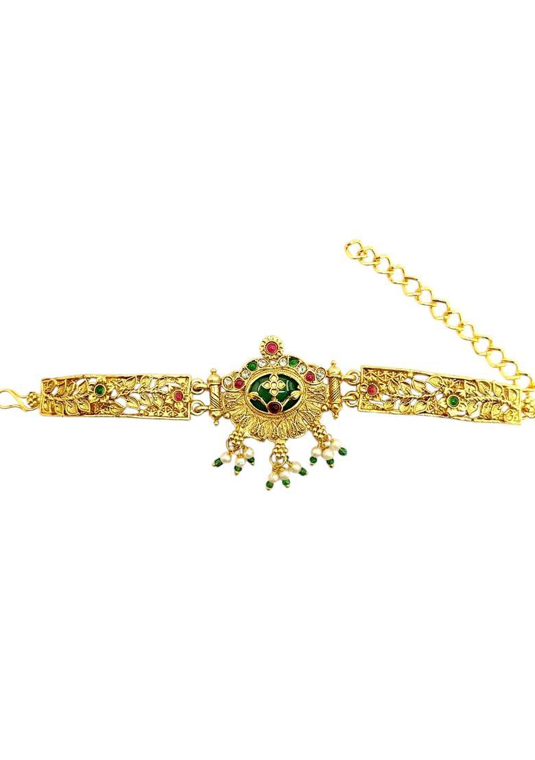 Golden Alloy Bracelet - Indya