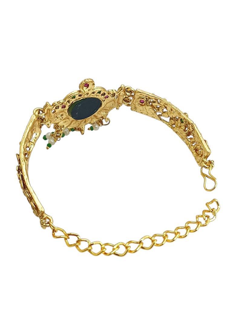 Golden Alloy Bracelet - Indya