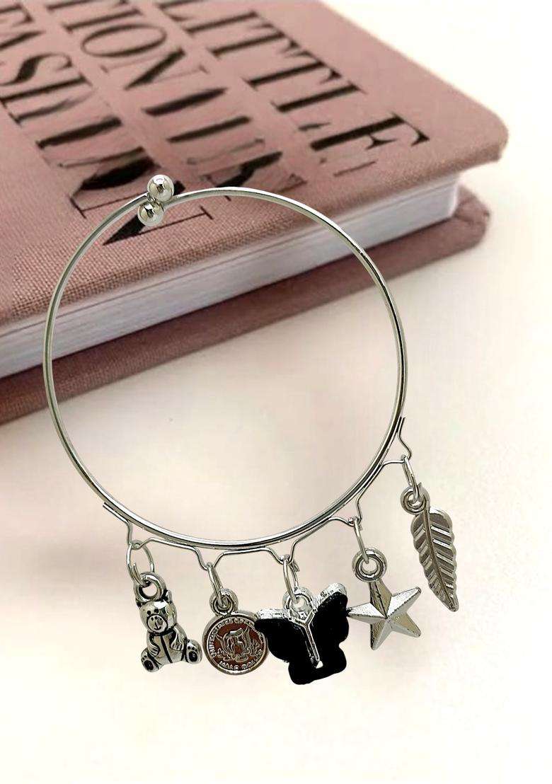 Silver Alloy Bracelet - Indya