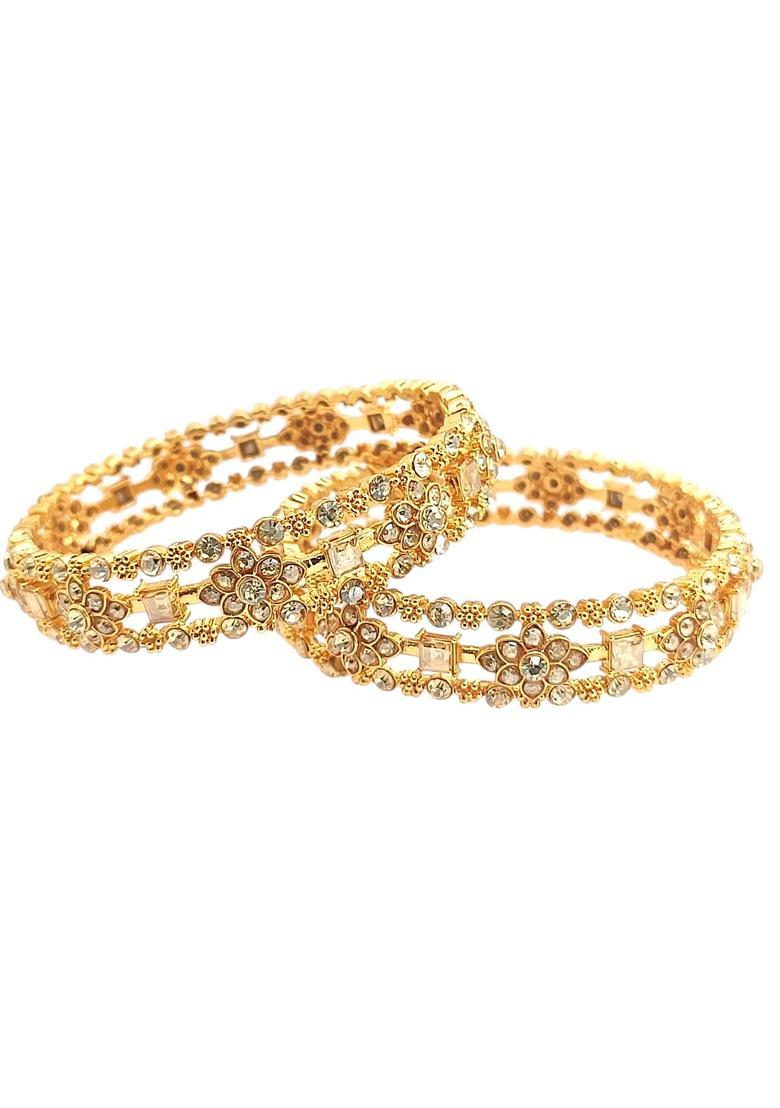 Golden Alloy Bangle - Indya