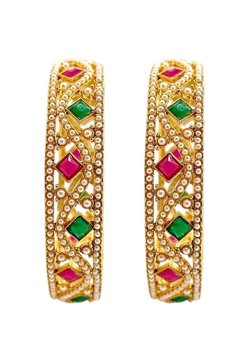 Golden Alloy Bangle - Indya