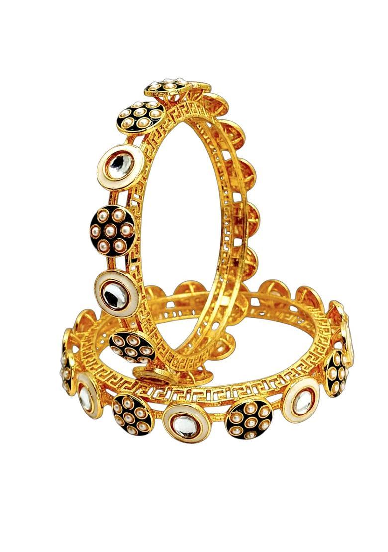 Golden Alloy Bangle - Indya