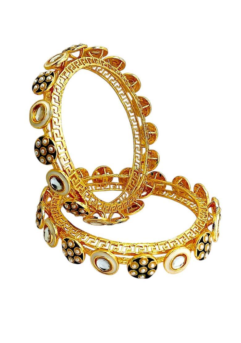 Golden Alloy Bangle - Indya