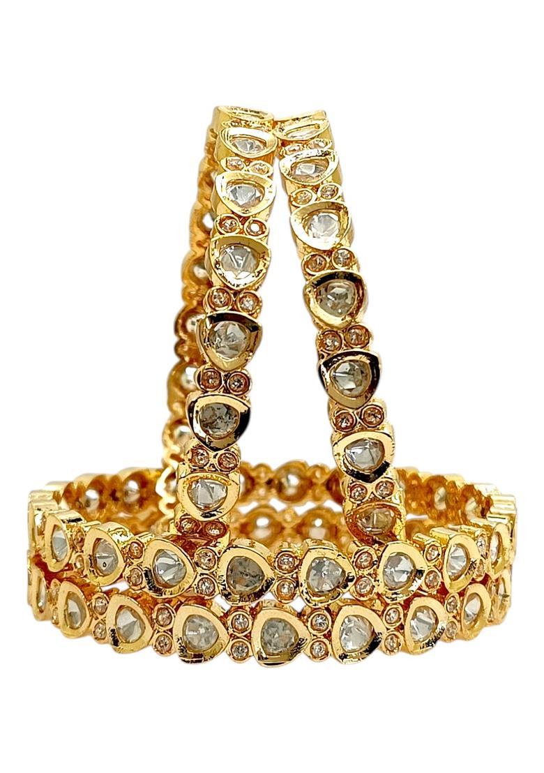 Golden Alloy Bangle - Indya
