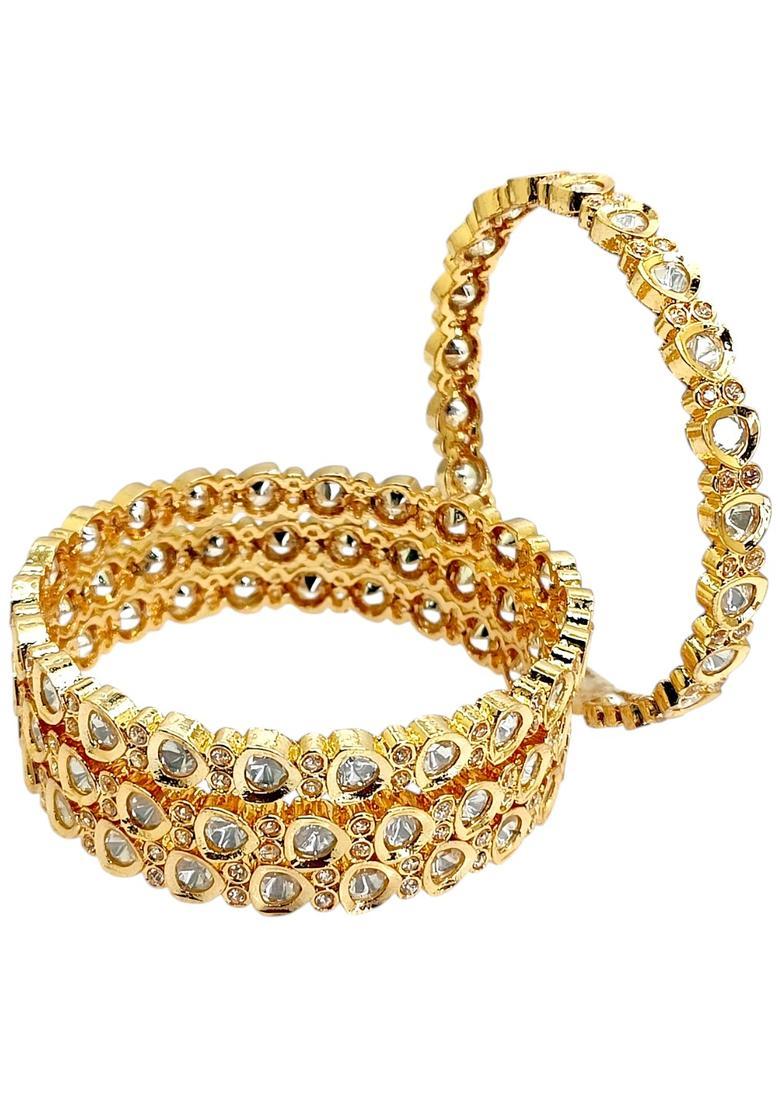 Golden Alloy Bangle - Indya