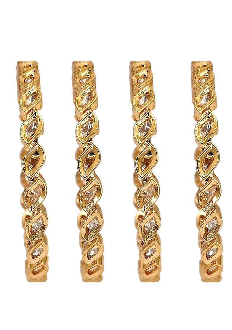 Golden Alloy Bangle - Indya