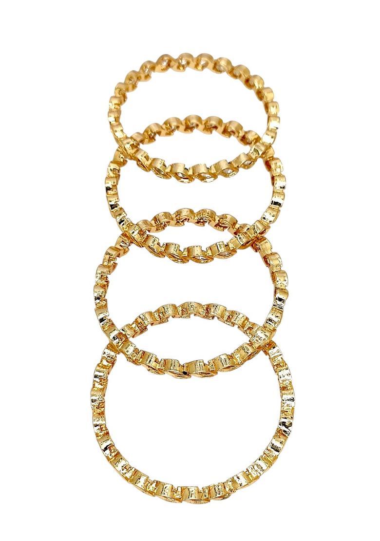 Golden Alloy Bangle - Indya