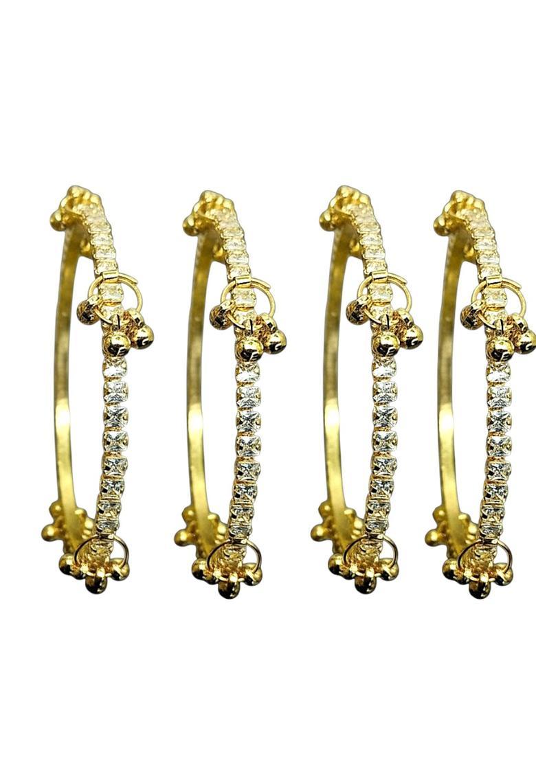 Golden Alloy Bangle - Indya