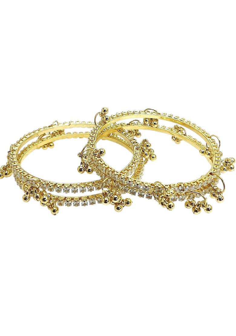 Golden Alloy Bangle - Indya