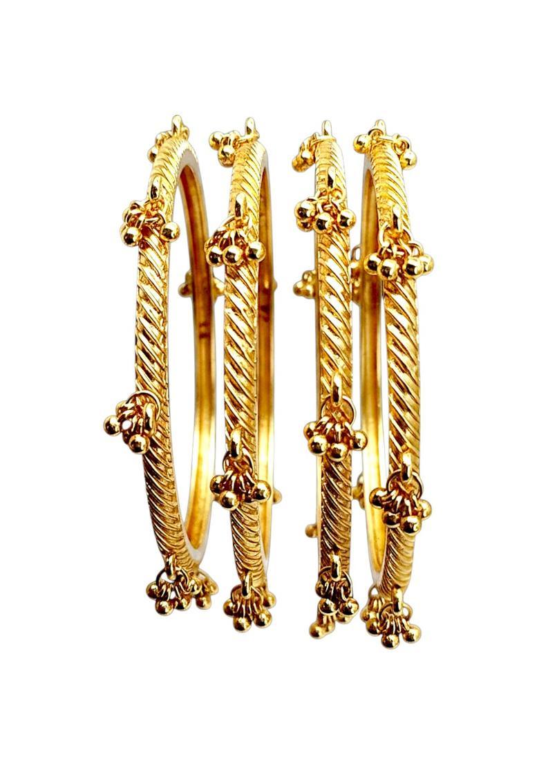 Golden Alloy Bangle - Indya