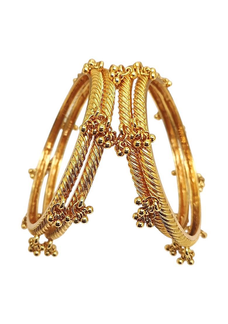 Golden Alloy Bangle - Indya
