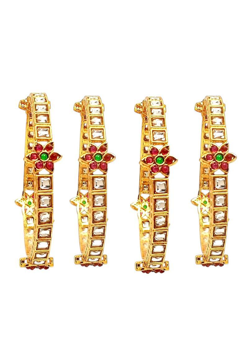 Golden Alloy Bangle - Indya