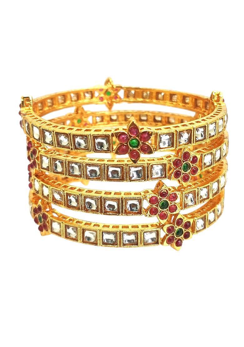 Golden Alloy Bangle - Indya