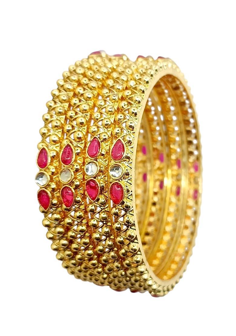 Golden Alloy Bangle - Indya