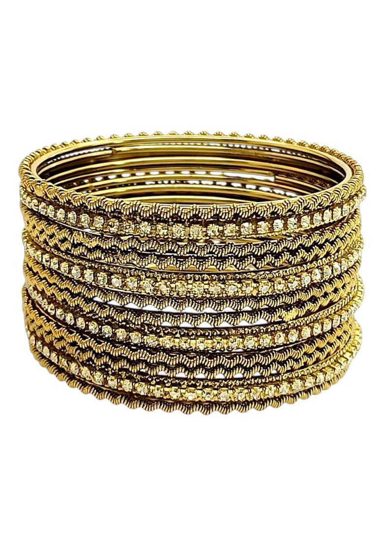 Golden Alloy Bangle - Indya
