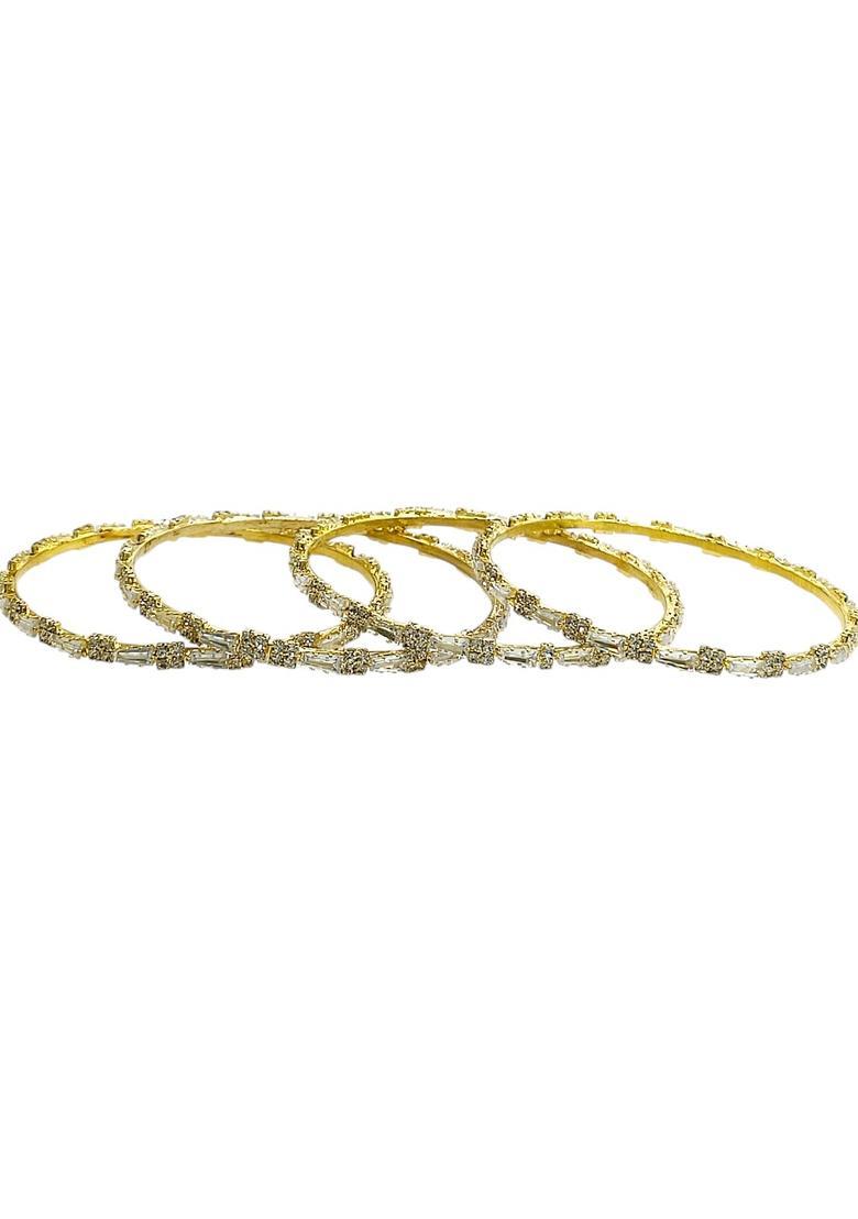 Golden Alloy Bangle - Indya