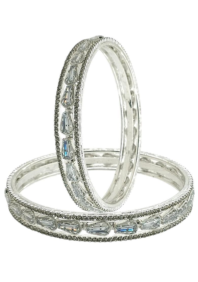 Silver Alloy Bangle - Indya