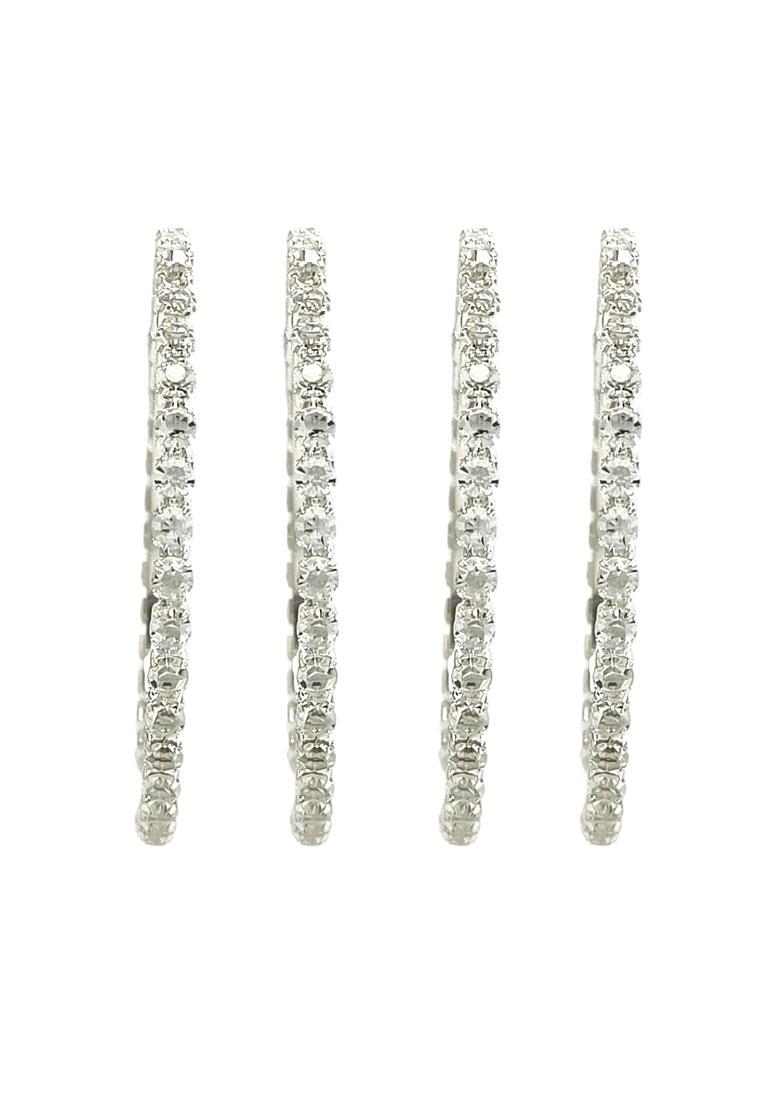 Silver Alloy Bangle - Indya
