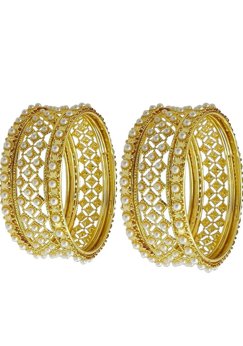 Golden Alloy Bangle - Indya