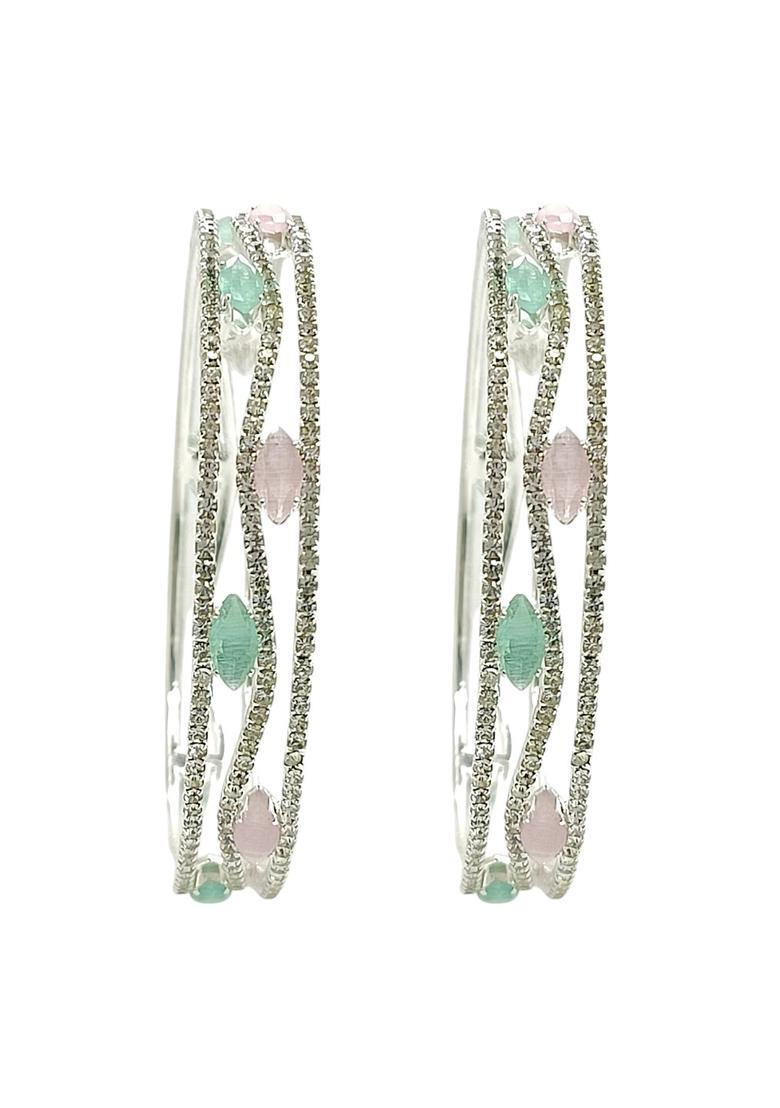 Silver Alloy Bangle - Indya