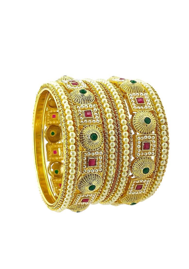 Golden Alloy Bangle - Indya