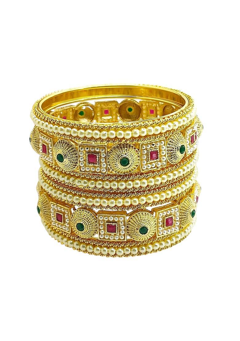 Golden Alloy Bangle - Indya