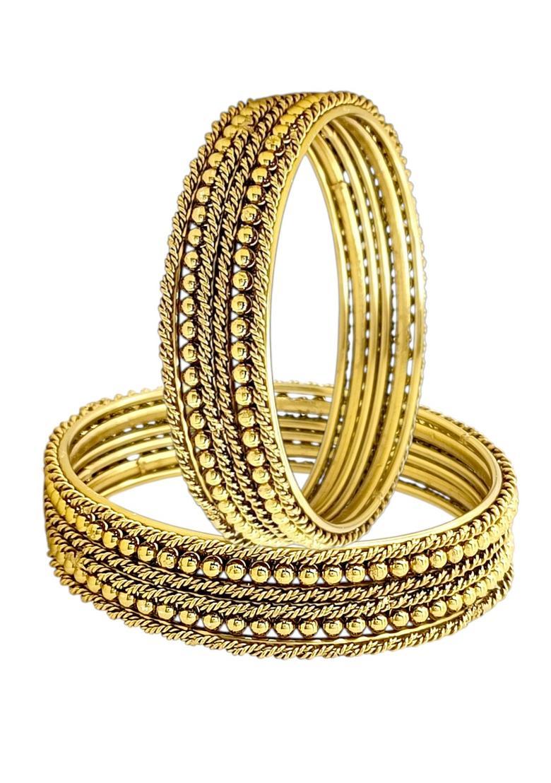 Golden Alloy Bangle - Indya