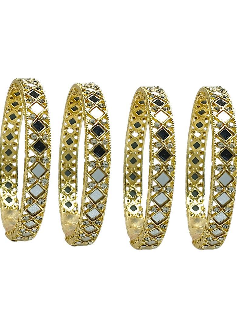 Golden Alloy Bangle - Indya