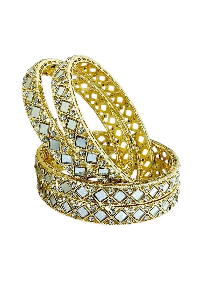 Golden Alloy Bangle - Indya